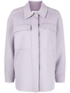 CALVIN KLEIN SPREAD-COLLAR WOOL SHIRT JACKET