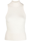 PATOU MOCK-NECK SLEEVELESS KNITTED TOP