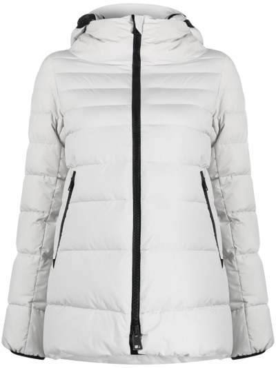 Herno High-neck Zip-up Padded Jacket In Grey