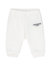 BALMAIN LOGO-PRINT COTTON TRACK trousers