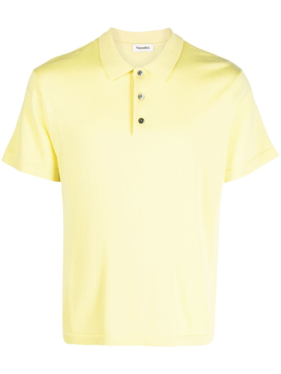 Nanushka Short-sleeve Merino Polo Shirt In Green