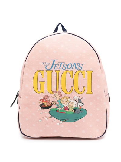 Gucci Kids' Jetsons-print Zipped Backpack In Rosa