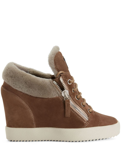 Giuseppe Zanotti Kriss Winter Mid-top Trainers In Brown