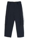 Missoni Logo-patch Cargo Trousers In Blue