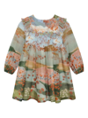 Chloé Graphic-print Ruffle-detailing Dress In Multicolour