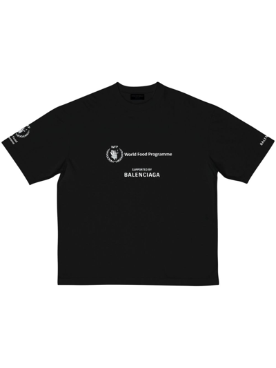 Balenciaga Wfp Double Sleeves T-shirt In Black