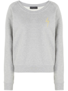 Giuseppe Zanotti Logo-embroidered Cotton Sweatshirt In Grey