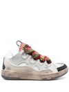 Lanvin Exaggerated Silhouette Leather And Rubber Sneakers In White