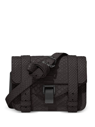 Proenza Schouler Carved Python Ps1 迷你斜挎包 In Black