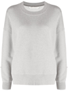 Palm Angels Logo-print Star-patch Cotton Sweatshirt In Grey