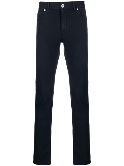 Brioni Low-rise Slim-fit Jeans In Blue