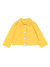 Liu •jo Rhinestone-embellished Logo-print Jacket In Yellow