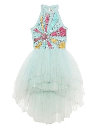 Tutu Du Monde Girls Cool Mint Mix Kids X Barbie Miami Embroidered Woven Dress 4-11 Years