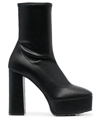 Giuseppe Zanotti Aureliee Stretch-leather Platform Sock Boots In Black
