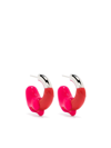 Sunnei Mini Double Hoop Earrings In Pink
