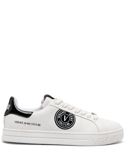 Versace Jeans Couture Logo-patch Low-top Sneakers In White