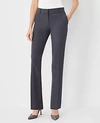 Ann Taylor The Petite Straight Pant In Seasonless Stretch In Modern Charcoal