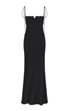 Anna October Tulip Bustier Maxi Dress In Black