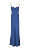Anna October Tulip Bustier Maxi Dress In Blue
