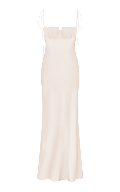 Anna October Women's Tulip Bustier Maxi Dress In Ivory