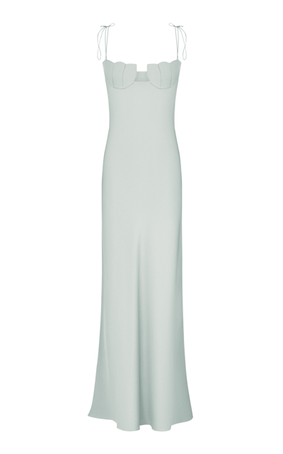 Anna October Tulip Bustier Maxi Dress In Green