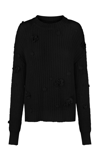 Anna October Women's Shelly Flower-embellished Organic Cotton Sweater In Black