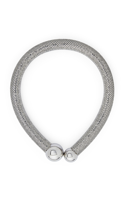 Rabanne Tube Necklace In Silver