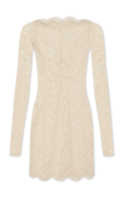 Rabanne Stretch Lace Maxi Dress In Raffia