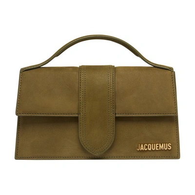 Jacquemus Le Grand Bambino Leather Top Handle Bag In Green