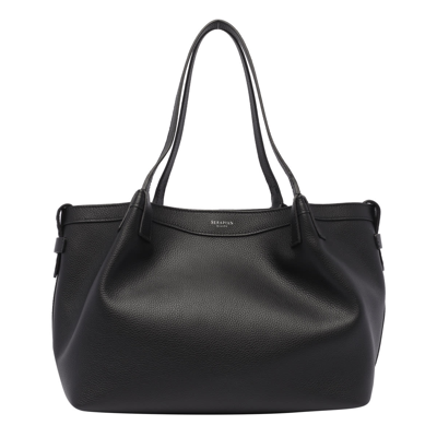 Serapian Small Secret Shoulder Bag In Black