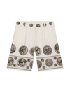 Dolce & Gabbana Coin-print Bermuda Shorts In Neutrals
