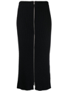 JIL SANDER RIBBED-KNIT COTTON PENCIL SKIRT