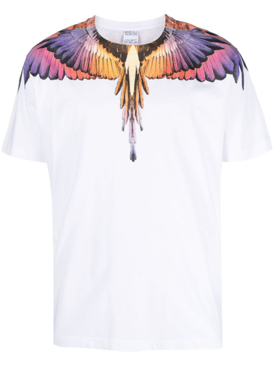 Marcelo Burlon County Of Milan Wings-print Short-sleeve T-shirt In White