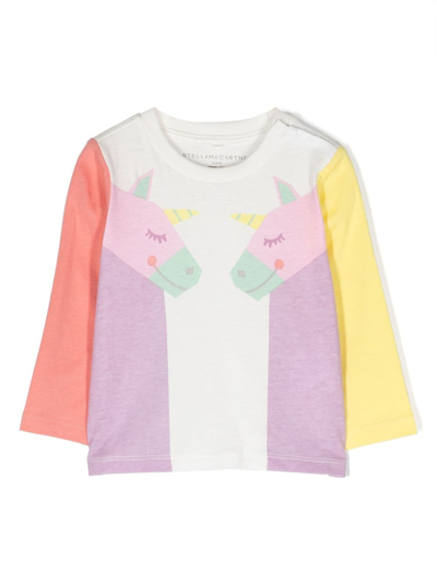 Stella Mccartney Babies' Graphic-print Cotton T-shirt In White