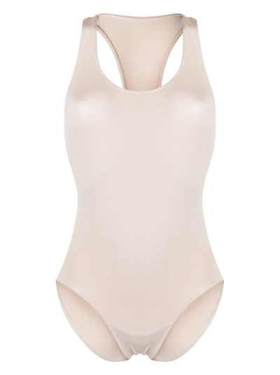 Prism Zealous Racerback Bodysuit In Beige