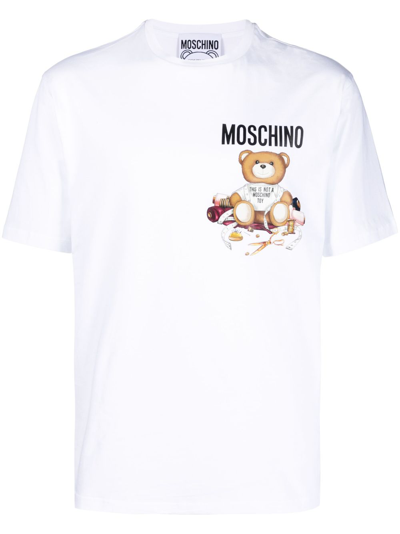 Moschino Teddy Bear T-shirt In White