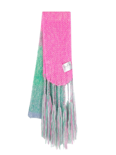 Forte Forte Ombré-effect Mohair-blend Scarf In Pink