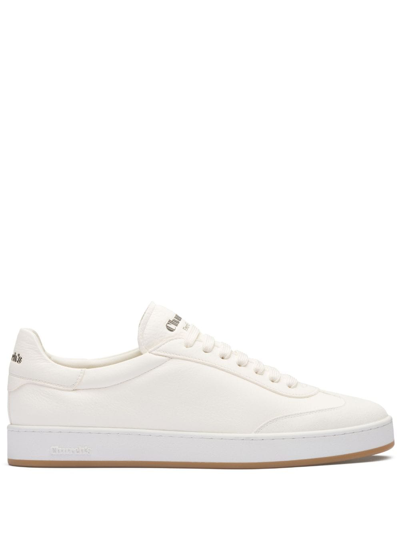 Church's Deerskin And Suede Trainer In White