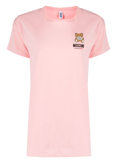 Moschino Teddy Bear-print T-shirt Dress In Pink