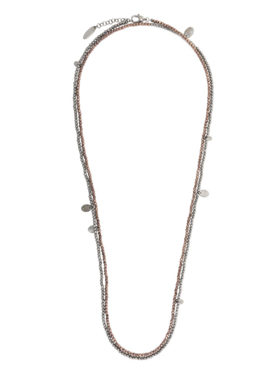 Brunello Cucinelli Bead-chain Necklace In Metallic