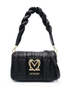 LOVE MOSCHINO LOGO-PLAQUE QUILTED PUFFER SHOULDER BAG