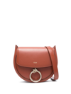 Chloé Chloe Arlene Small Ring Half-moon Crossbody Bag In Brown