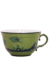 Ginori 1735 Antico Doccia Porcelain Tea Cup In Green