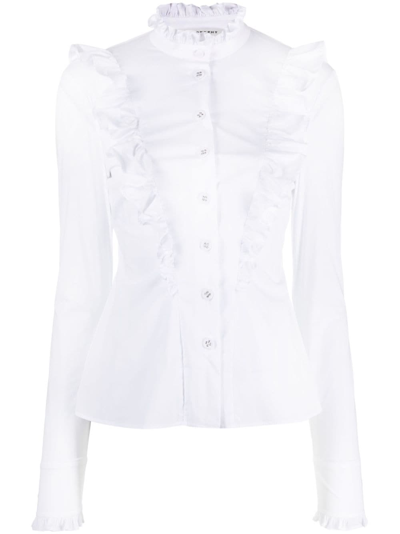Philosophy Di Lorenzo Serafini Ruffled Poplin Shirt In White