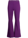 STELLA MCCARTNEY HIGH-WAIST KNITTED FLARED TROUSERS