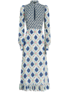 Etro Midi Geometric Dress Print Multicolored In White