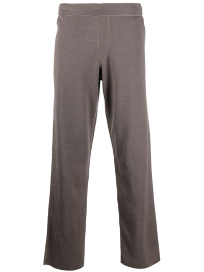 Brioni Drawstring-fastening Track Trousers In Brown