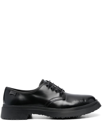 Camper Walden Leather Derby Shoes In Black