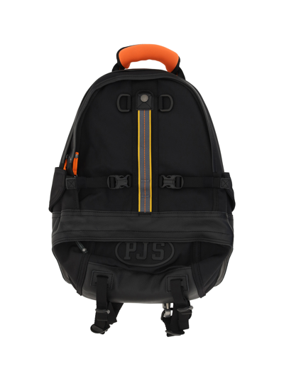 Parajumpers Logo-patch Zipped Backpack In Black