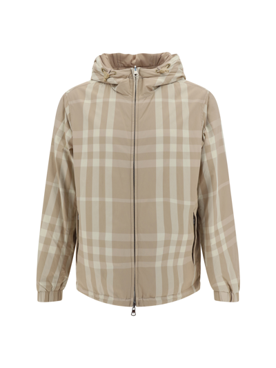 Burberry Stanford Windbreaker Jacket In Soft Fawn Ip Chck